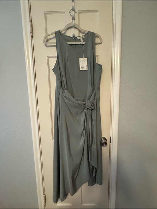 COS Dresses & Skirts - COS Sage Green Asymmetrical Knot Midi Dress NWT